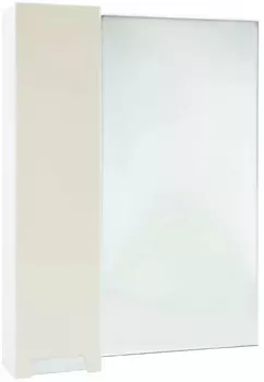 Зеркальный шкаф 58x80 см бежевый глянец/белый глянец L Bellezza Пегас 4610409002077