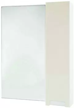 Зеркальный шкаф 58x80 см бежевый глянец/белый глянец R Bellezza Пегас 4610409001070