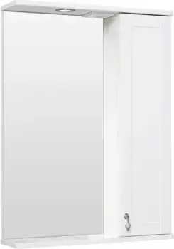 Зеркальный шкаф 58x80 см белый R Runo Мерида 00-00000740