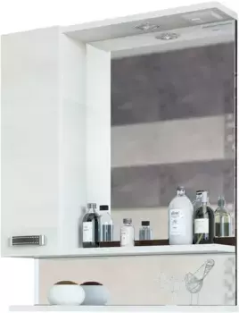 Зеркальный шкаф 59,6x73,6 см венге/северное дерево светлое L Sanflor Техас H0000001078