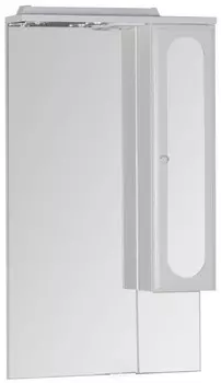 Зеркальный шкаф 60х110 см с подсветкой белый Aquanet Марсель 00100296