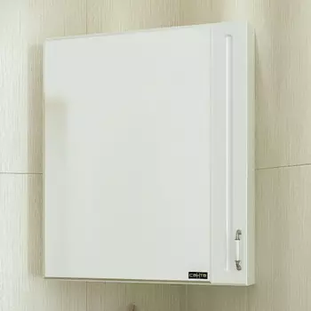 Зеркальный шкаф 60х71 см белый глянец L Санта Верона 700214