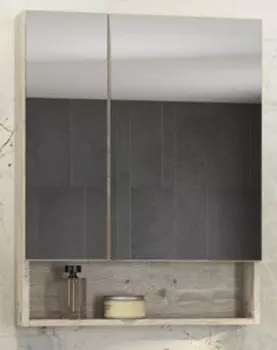 Зеркальный шкаф 60x80 см дуб дымчатый Comforty Парма 00004143488