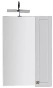 Зеркальный шкаф 60х85 см белый/патина серебро Aquanet Честер 00182681