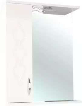 Зеркальный шкаф 60x72,2 см бежевый глянец/белый глянец L Bellezza Элеганс 4618609522074