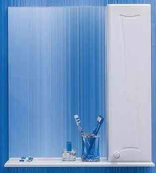 Зеркальный шкаф 61х70 см белый R Sanflor Карина H0000000809