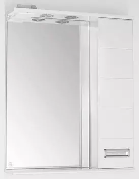 Зеркальный шкаф 65x83 см белый глянец Style Line Ирис ЛС-00000019