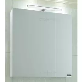 Зеркальный шкаф 66,7x73 см белый глянец Санта Стандарт 113009