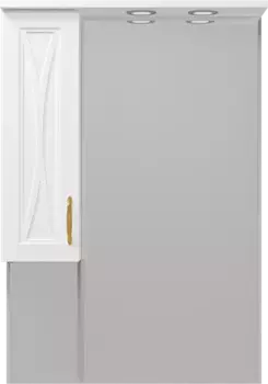 Зеркальный шкаф 68,6x100 см белый матовый L Misty Амбра П-Амб0270-0322ЯЛ