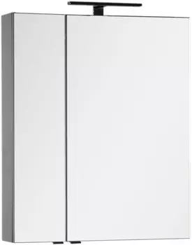 Зеркальный шкаф 69,8х85 см серый антрацит Aquanet Эвора 00184025