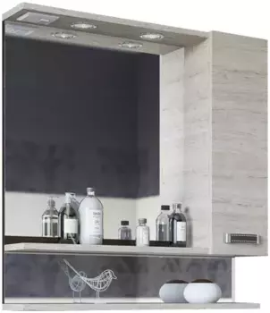 Зеркальный шкаф 69x73,6 см венге/орегон R Sanflor Техас C0000001975