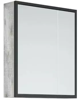 Зеркальный шкаф 70x70 см антик/черный Corozo Айрон SD-00000280