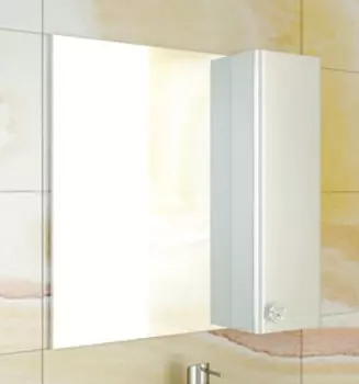 Зеркальный шкаф 70x75 см белый глянец Comforty Флоренция 00003130350