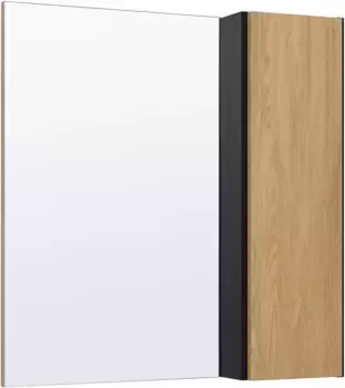 Зеркальный шкаф 70x75 см дуб/черный L/R Runo Мальта 00-00001101