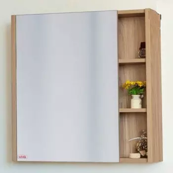 Зеркальный шкаф 71х82 см швейцарский вяз L Sanflor Мехико H0000001163