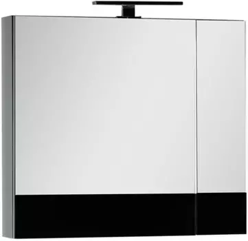 Зеркальный шкаф 75х67 см черный Aquanet Верона 00175385