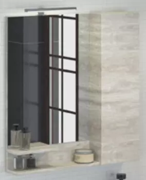 Зеркальный шкаф 75х80 см дуб белый Comforty Верона 00004137100