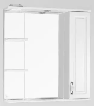 Зеркальный шкаф 75x83 см белый глянец Style Line Олеандр-2 ЛС-00000051