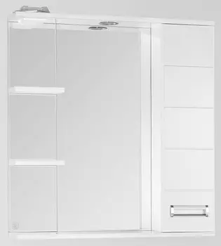 Зеркальный шкаф 75x83 см белый глянец Style Line Ирис ЛС-00000020