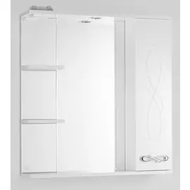 Зеркальный шкаф 75x83 см белый глянец Style Line Венеция ЛС-00000263