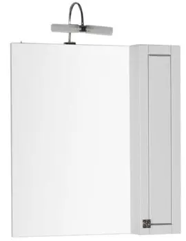 Зеркальный шкаф 75х85 см белый/патина серебро Aquanet Честер 00182632