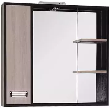 Зеркальный шкаф 75x71,2 см венге луизиана/ясень шимо светлый L Onika Гамма 207518