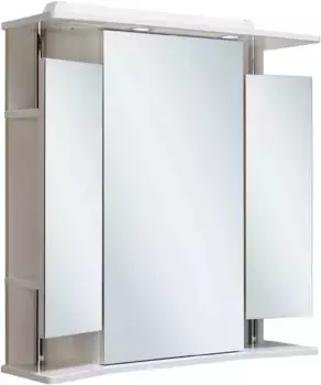 Зеркальный шкаф 75x80 см белый Runo Валенсия 00000000019