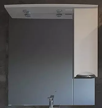 Зеркальный шкаф 77x106 см белый ASB-Mebel Мессина