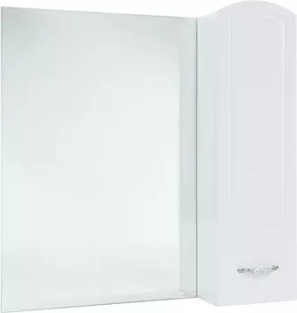 Зеркальный шкаф 78x80 см белый глянец R Bellezza Амелия 4610313001012