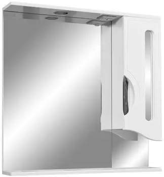 Зеркальный шкаф 80х80 см белый глянец/белый матовый Stella Polar Сильва SP-00000206