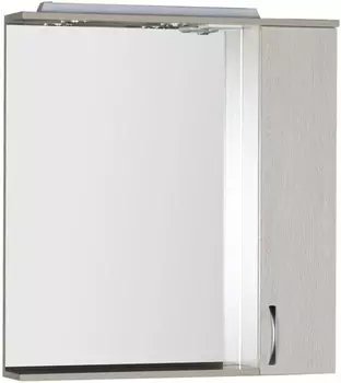 Зеркальный шкаф 80х87 см с подсветкой белый дуб Aquanet Донна 00169039