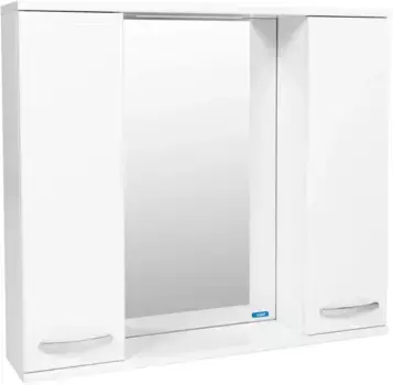 Зеркальный шкаф 80x70 см белый Viant Милан VMIL80-ZSH