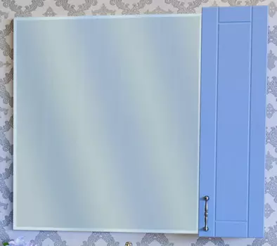Зеркальный шкаф 82,2х71 см голубой матовый R Sanflor Глория C000005692
