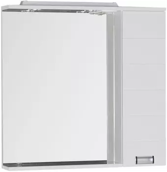 Зеркальный шкаф 88,6х87 см с подсветкой белый Aquanet Сити 00158578