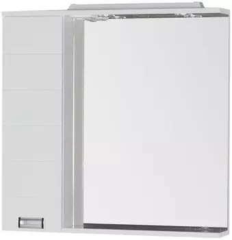 Зеркальный шкаф 88,6х87 см с подсветкой белый Aquanet Сити 00158577