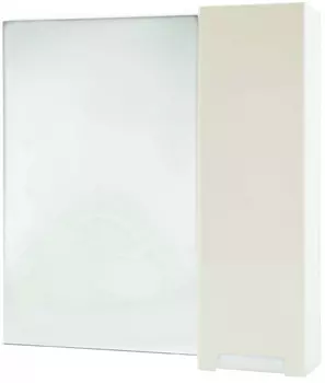 Зеркальный шкаф 88x80 см бежевый глянец/белый глянец R Bellezza Пегас 4610415001071