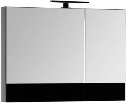 Зеркальный шкаф 90х67 см черный Aquanet Верона 00172340