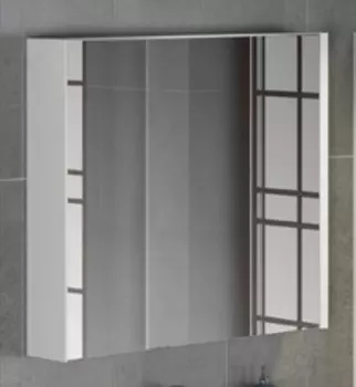 Зеркальный шкаф 90х80 см белый Comforty Женева 00004137132