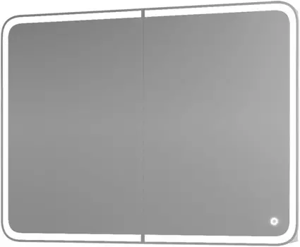 Зеркальный шкаф 90x80 см белый глянец Grossman Адель 209004