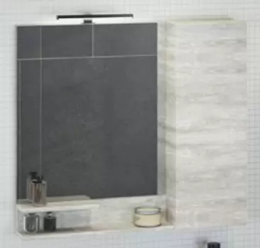 Зеркальный шкаф 90x80 см дуб белый Comforty Верона 00004136714