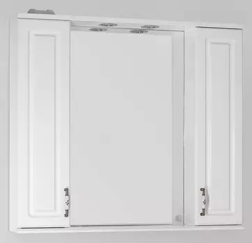 Зеркальный шкаф 90x83 см белый глянец Style Line Олеандр-2 ЛС-00000242