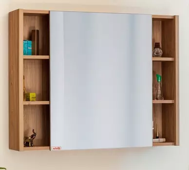 Зеркальный шкаф 91х82 см швейцарский вяз R Sanflor Мехико H0000001166