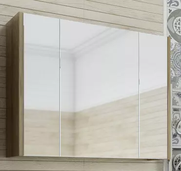 Зеркальный шкаф 95,4x72 см швейцарский вяз Sanflor Ларго C0002126