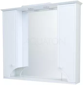 Зеркальный шкаф 95х85 см белый глянец Акватон Элен 1A218602EN010