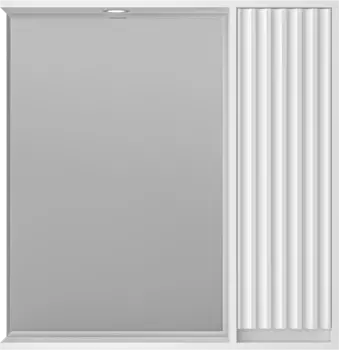 Зеркальный шкаф Brevita Balaton BAL-04080-01-П 77,6x80 см R, с подсветкой, выключателем, белый матовый