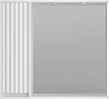 Зеркальный шкаф Brevita Balaton BAL-04090-01-Л 88,2x80 см L, с подсветкой, выключателем, белый матовый