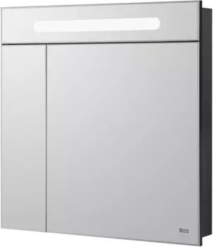 Зеркальный шкаф черный глянец 80x81 см Roca Victoria Nord Black Edition ZRU9000100