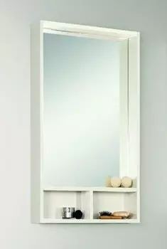 Зеркальный Шкаф Йорк 50 Белый/Выбеленное дерево Aquaton 1A170002YOAY0