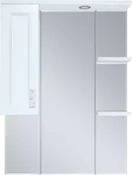 Зеркальный шкаф Misty Дива П-Див04075-013Л 74x100,1 см L, с подсветкой, выключателем, белый матовый