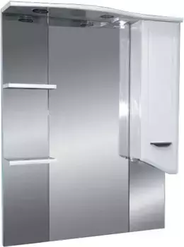 Зеркальный шкаф Misty Дрея Э-Дре02075-01СвП 72x100 см R, с подсветкой, выключателем, белый глянец